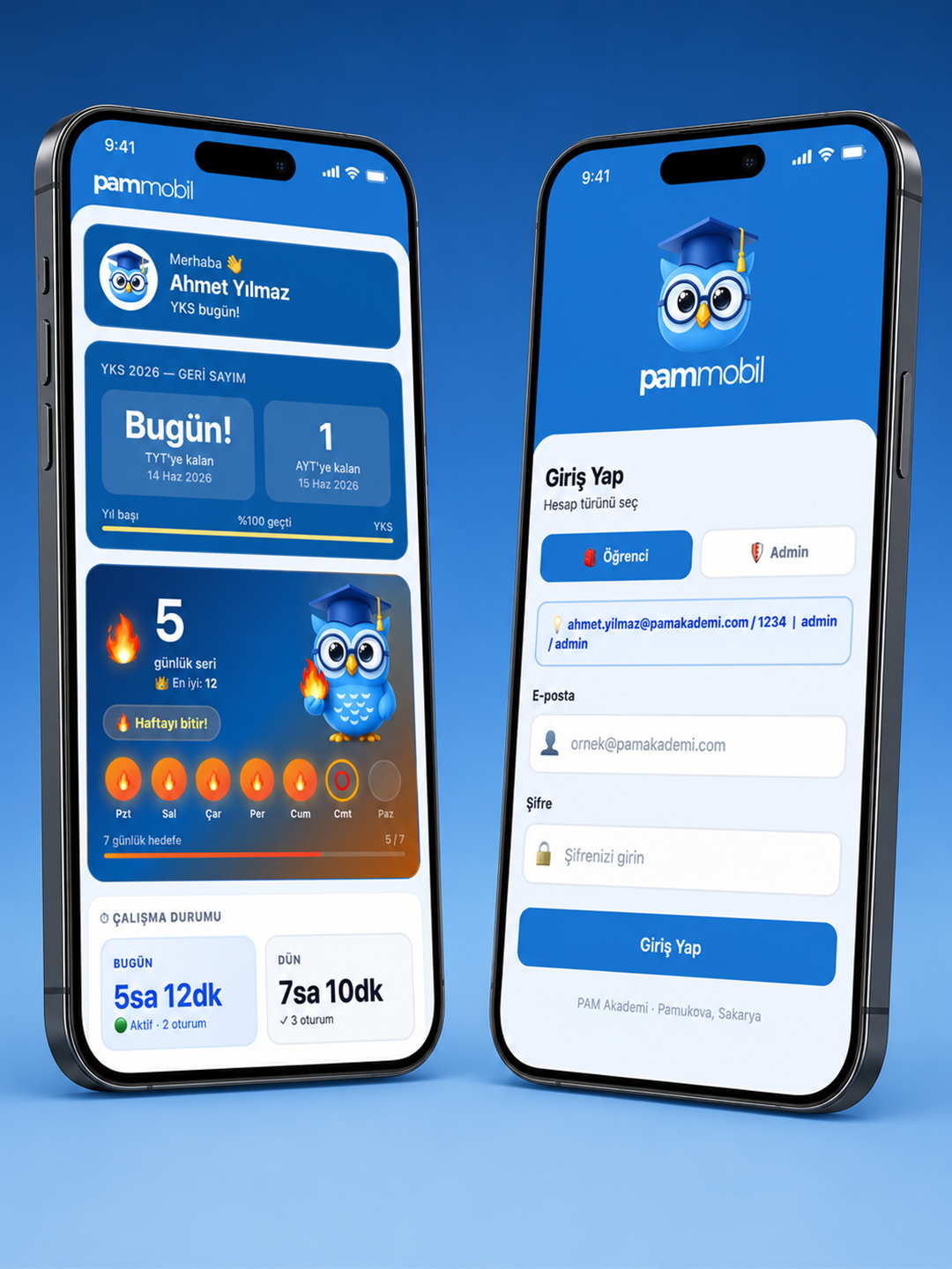 PAM Mobil uygulaması — yapay zeka destekli öğrenci takip sistemi, çok yakında
